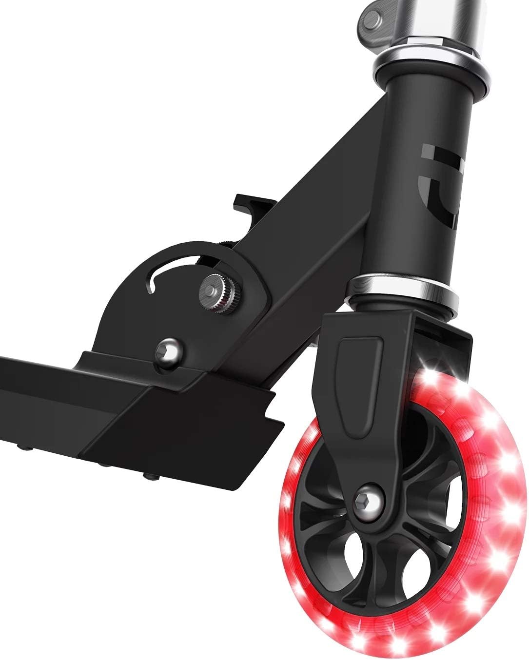 Kids 2 Wheel Light-Up Scooter Black k7