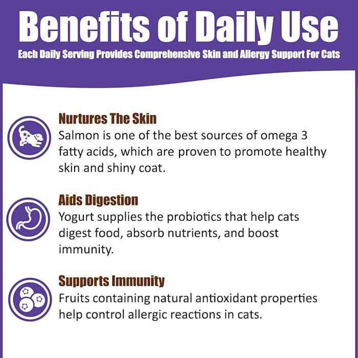 Cat Skin & Allergy Supplement Food w4