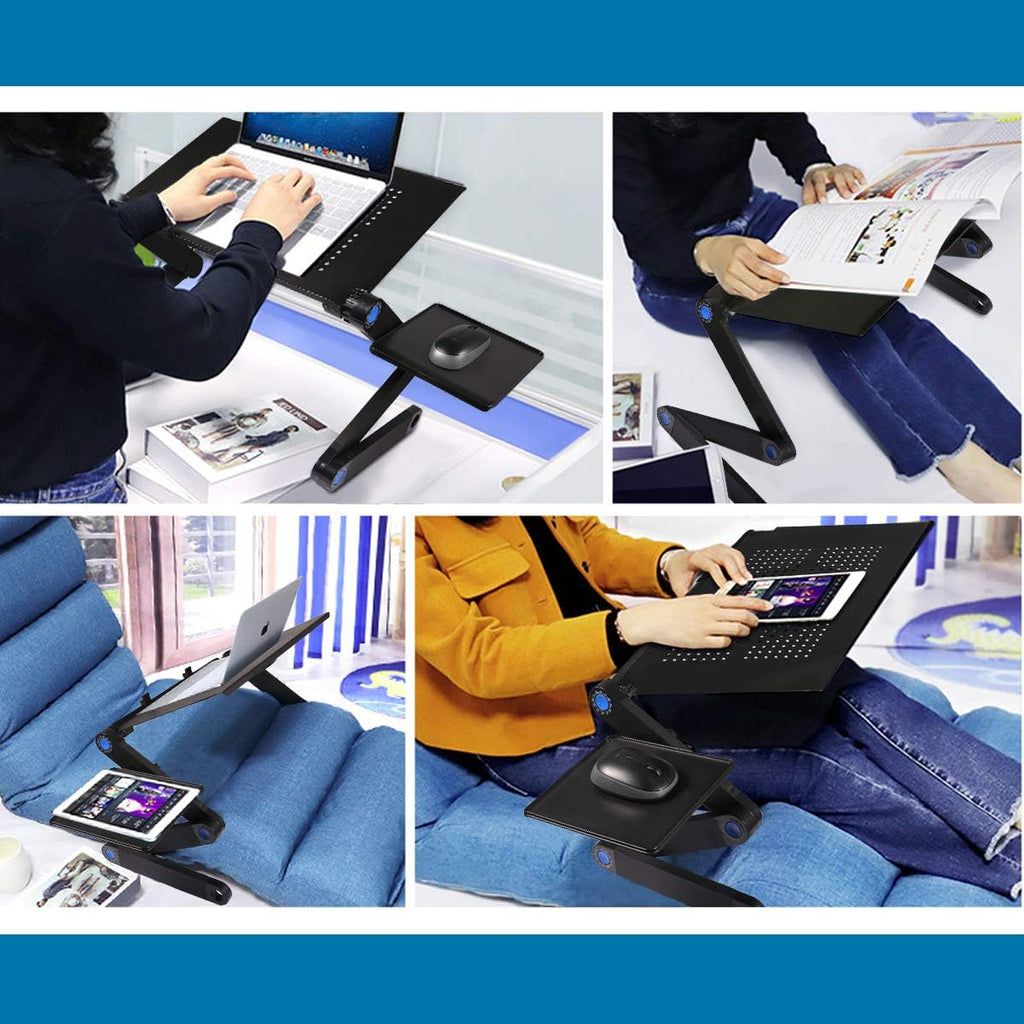 Foldable Aluminum Laptop Desk with Cooling Fan m7