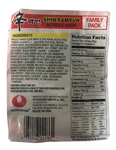 Nongshim Korean Ramen Family Pack a7k