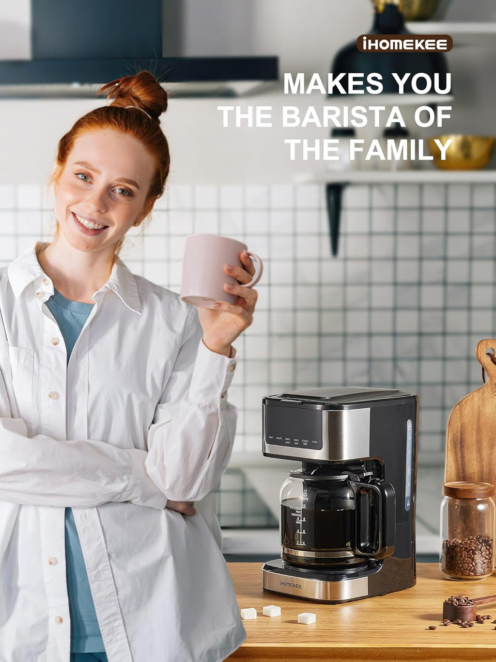 Programmable Drip Coffee Maker 12 Cup with Iced Coffee Function a7