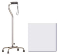 NOVA Medical Quad Cane- Large Base with Offset Silver