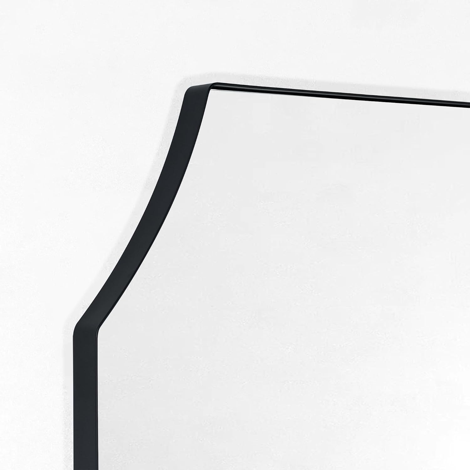 Large Black Arched Mantel Mirror 32x40 k7