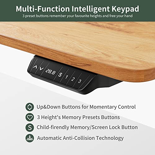 Standing Desk with Keyboard Tray 40x24 Electric Adjustable a7
