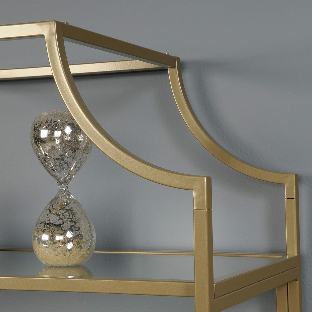 Bookcase with Satin Gold finish k7p