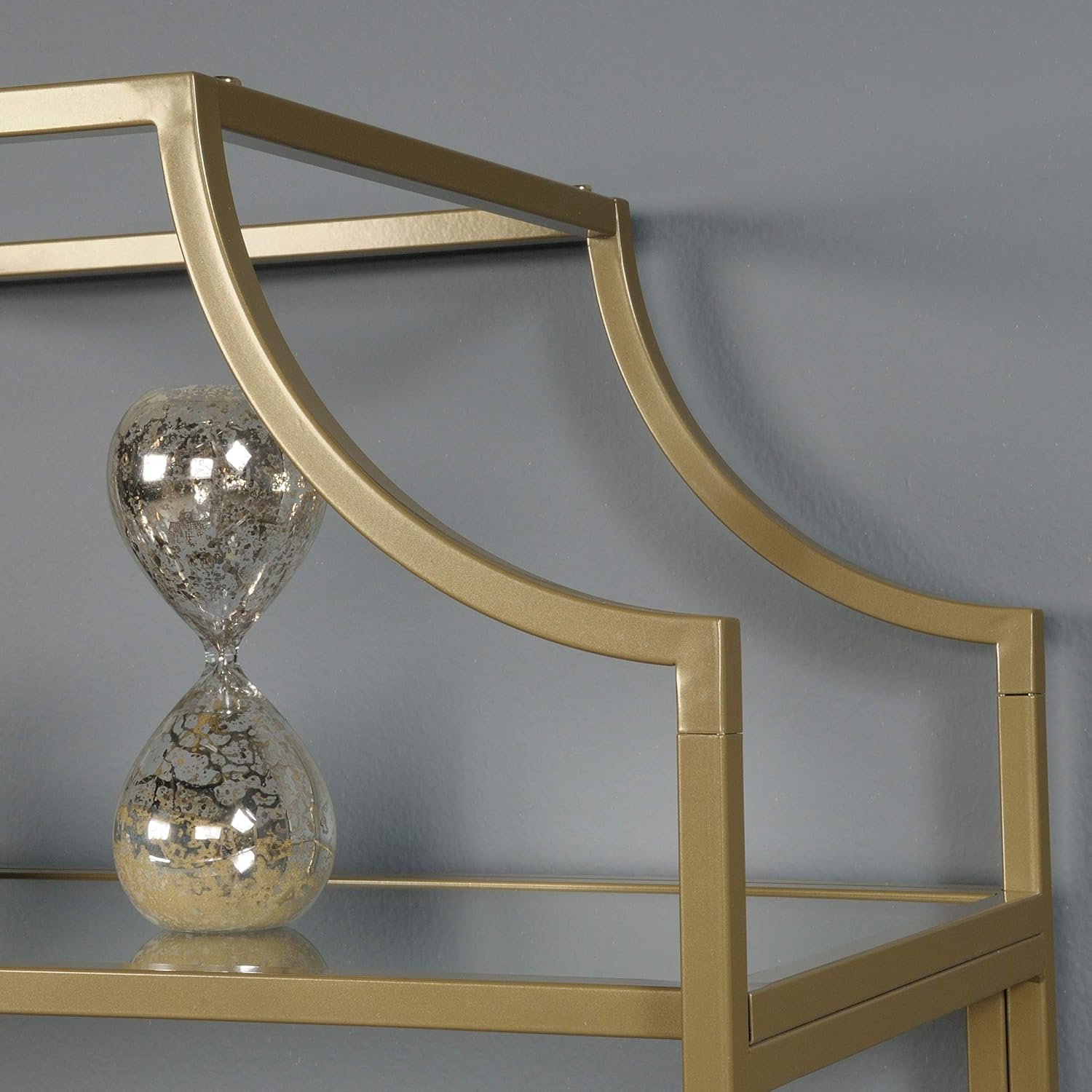 Bookcase with Satin Gold finish k7p