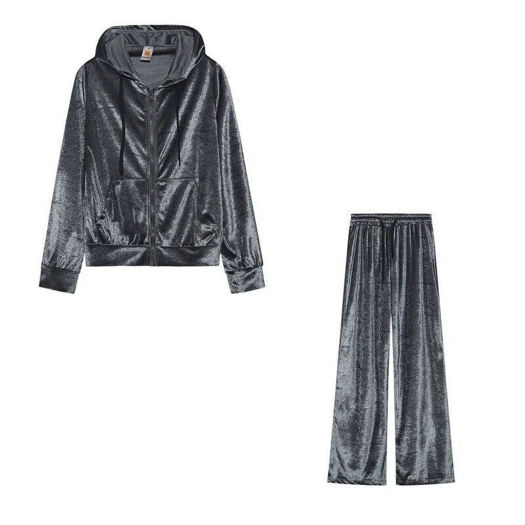 Women's Velour Tracksuit Jogging Set k7m