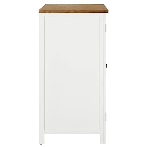 Wardrobe Solid Oak Wood with Hanging Rod and Drawers k7m