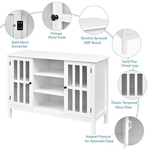 TV Stand Console Storage Cabinet Brown k7p