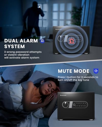 Biometric Fingerprint Home Safe Box with Fireproof Waterproof Bag a7k