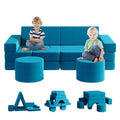 Modular Kids Play Couch13PCS, Modular Couch Kids with 2 ottomans, Fold Out Kids Couch for Playroom Bedroom, Modular Kids Couch for Boys and Girls, Kids Play Couch for Kids (Blueberry, L)