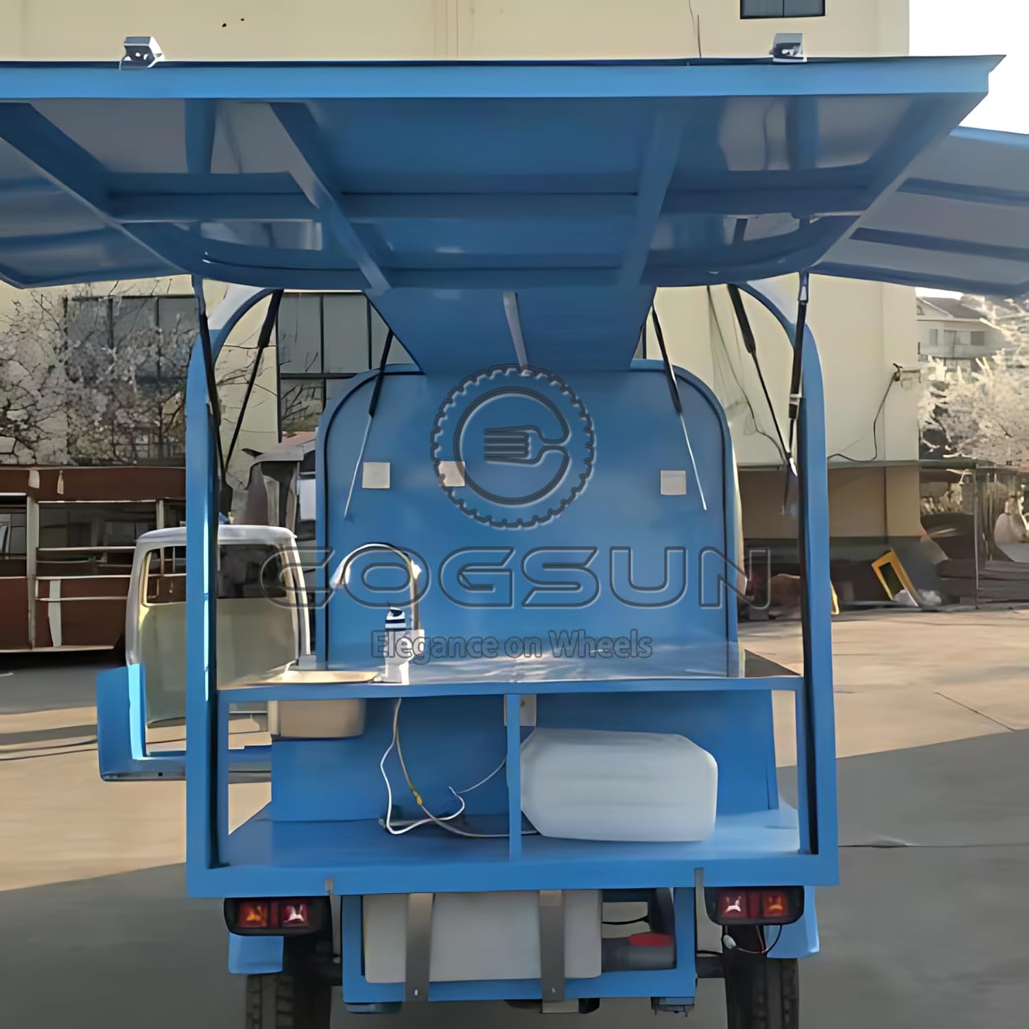 10.5ft Display Food Trailer Concession Kitchen with Sink a7