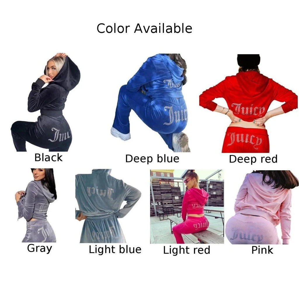 Women's Velour Tracksuit Jogging Set k7m