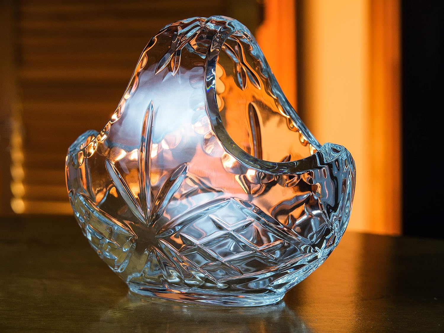 Crystal Bowl Hand Cut Accent Piece 6 Inch k7