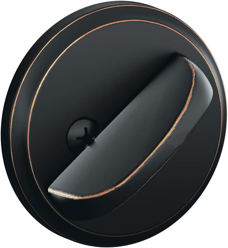 Deadbolt with Brookshire Trim, Keyed 1 Side, Aged Bronze k7m