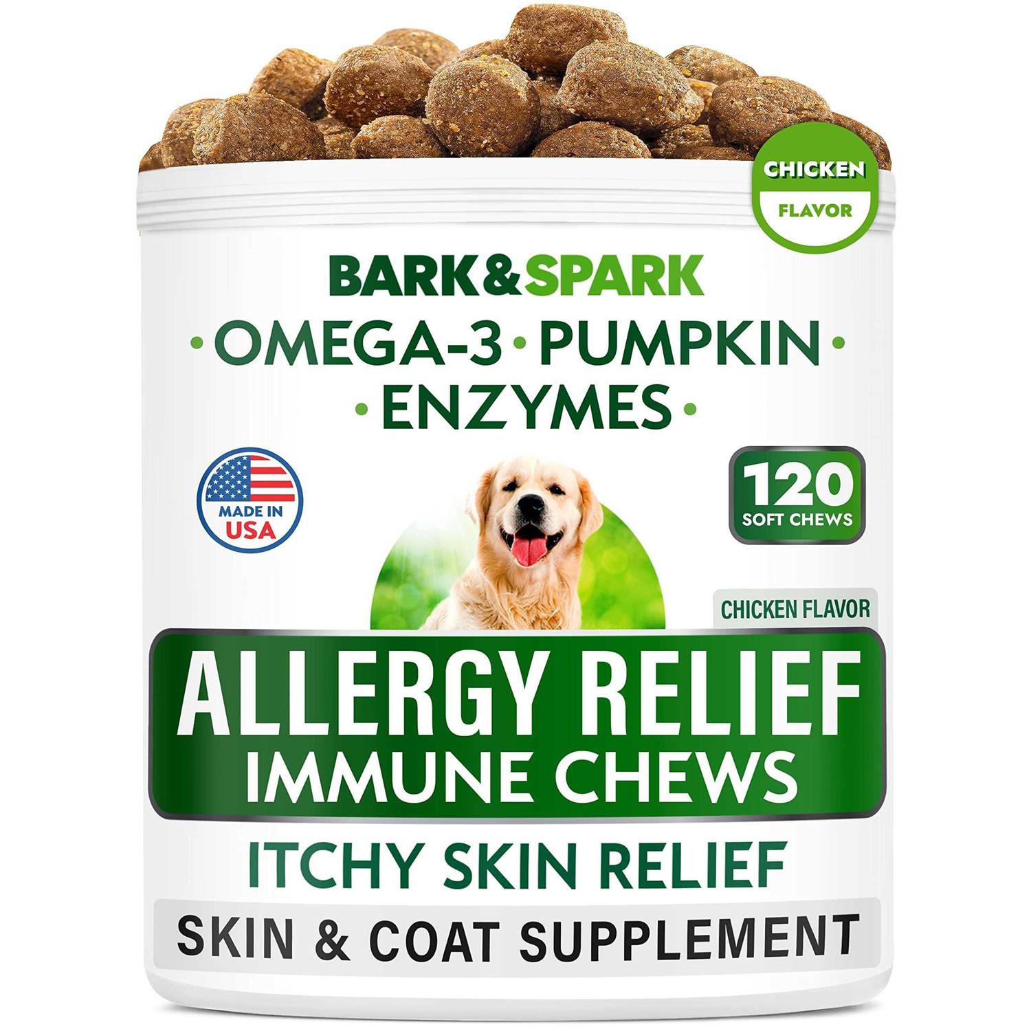 Bark&amp;spark Allergy Relief Immune Chews Itchy Skin Relief - Pet Supplies online store